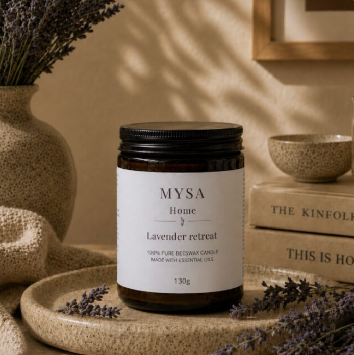 Lavender Retreat - Beeswax Candle 130g
